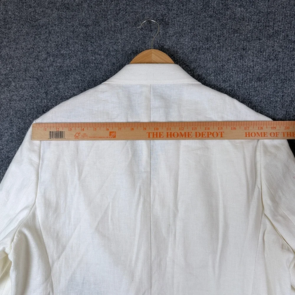 Banana Republic Blazer Mens 46R White Linen Blend Unstructured Jacket NWT $260